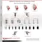 Service Caster 5 Inch 316SS Red Poly Swivel 1-5/8 Inch Expanding Stem Caster Lock Brake SCC SCC-SS316TTLEX20S514-PPUB-RED-158 - alternate 1
